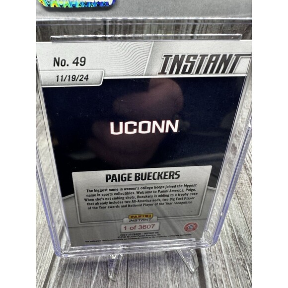 2024-25 Panini Instant NIL Paige Bueckers #49 Panini Instant 1st PR #/3607 CGC 9 - Picture 8 of 10